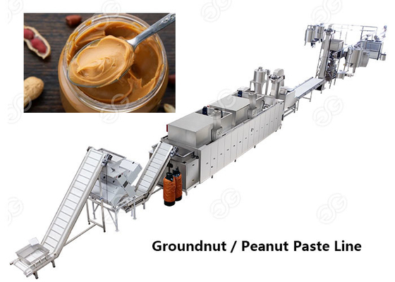 China Erdnuss-Pasten-Fertigungsstraße-Erdnuss-Buttern-Maschine mit 500 kg/h komplette fournisseur