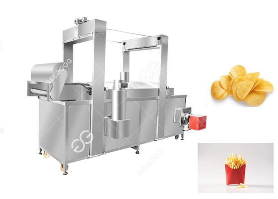 China Elektrische u. Gas-automatische Bratpfannen-Maschinen-Kartoffel-Pommes-Frites, die Maschine braten fournisseur